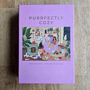 Purrfectly Cozy 500 Piece Jigsaw Puzzle Cat Lover Cozy Scene